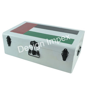 Sheet Iron Rectangular <b>Trunk</b> Box With Custom Australian Flag Print <b>White</b> Color Super Selling <b>Storage</b> Box for Business Gift - Product Image 5