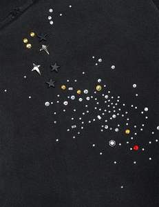 2025 personnalisé hommes femmes 100% coton biologique solide pull à capuche Streetwear brillant strass Logo hiver OEM à capuche - Product Image 4