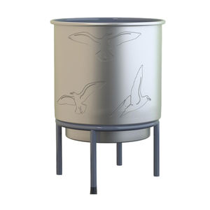 Decoraciones para el hogar, maceta redonda de hierro, pegatina esmaltada de Color blanco y dorado para jardinería, maceta de diseño moderno, regalos de jardín, macetas - Product Image 5