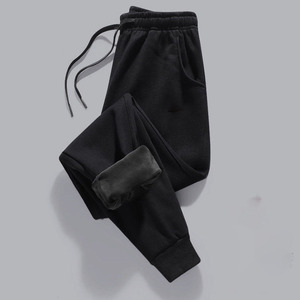 OEM broderie personnalisée impression logo conception velours épaissi pantalons décontractés hommes pantalons de survêtement sarouel ample grande taille pantalons de sport - Product Image 5