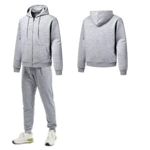Hombres clásicos de moda OEM Diseño personalizado Su propio logotipo Trajes de chándal con cremallera completa con cremallera Algodón más cálido para adultos - Product Image 4