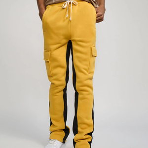 Pantalons de survêtement à jambe droite en éponge française pour hommes pantalons de survêtement pour hommes pantalons de survêtement délavés avec logo personnalisé - Product Image 5