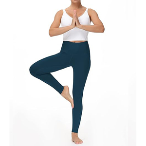 Pantalones de Yoga de alta calidad para mujer, bolsillos gruesos de diseño de cintura alta para Control de barriga, estampado para gimnasio activo, Fitness, entrenamiento, estilo de vida - Product Image 1