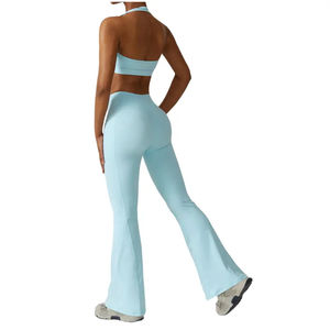 Short de yoga respirant à séchage rapide pour femmes européennes et américaines, survêtement avec poches serrées, course à pied, deux pièces, 2024 - Product Image 5