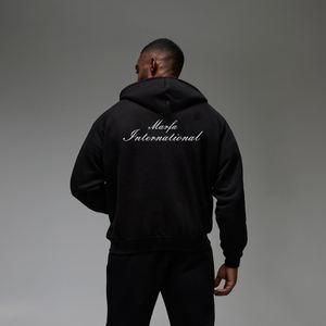 เสื้อฮู้ดผู้ชายระบายอากาศได้ดี ขายส่ง รุ่นล่าสุด สีพื้น เสื้อฮู้ดผู้ชายสีดำแบบกำหนดเอง โดย Marfa International - Product Image 2