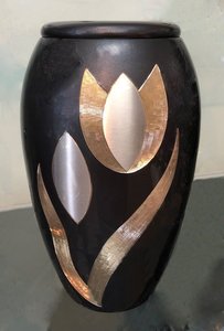 Arche de crémation de tulipe en aluminium, pour cendres humaines, urne commémorative, fabricant indien, L MAX B, exportation - Product Image 2