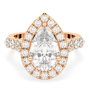 Reyes ขายร้อน925เงินสเตอร์ลิงลูกแพร์ตัด3.02Ct เพชรโมอิสฮาโลเจนเครื่องประดับของขวัญแต่งงานที่ดีสำหรับผู้หญิง - Product Image 1