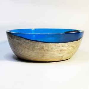 Matériau de stratification avec époxy et résine Bois d'acacia et saladier en résine hôtel cuisine vaisselle bol en bois maison et cuisine - Product Image 6