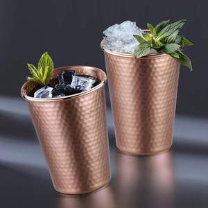 Vaso de cobre sostenible hecho a mano elegante coctelera de Metal barra Julep Cup accesorio Drinkware Essentials - Product Image 5