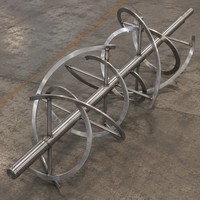 Agitateur à double hélice en acier inoxydable SUS304 poli miroir sur mesure pour mélange uniforme des composants secs