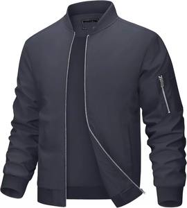 Blouson aviateur pour homme coupe-vent avec 5 poches-Veste zippée décontractée pour veste d'hiver pour homme MS-JS-0078 - Product Image 1