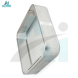 Almac DIN giỏ với cơ sở phẳng và đục lỗ bên đáng tin cậy thép không gỉ chủ cho Tổ Chức Công cụ y tế xử lý an toàn - Product Image 4