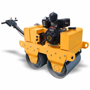 Hot Sale High Quality Double Drum Road Roller Compactor Walk Behind Road Roller Best Price Used Road Roller