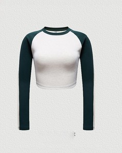 Camiseta corta acanalada de proceso pesado de algodón de gran tamaño más barata de calidad personalizada 2024 para mujer - Product Image 3