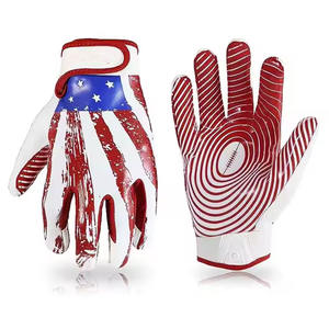 Gants de football pour jeunes antidérapants blancs imprimés avec logo personnalisé en gros Vêtements de sport américains - Product Image 5