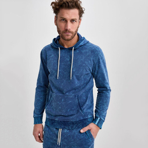 Bas quantité minimale de commande En Gros Rue Mode Hommes Acide Lavage Hoodies Nouveau Chaud Hiver Coton Polyester Thermique Hoodies Pour Hommes - Product Image 2