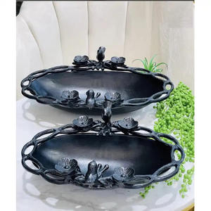 Leaf Design Bol de service pour tout type de décoration Table à manger Bol de service en métal doré Bols à fruits finis - Product Image 4