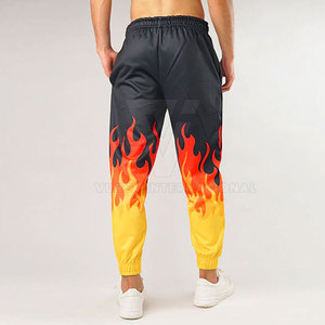 Nueva llegada de alta calidad, pantalón para correr de algodón transpirable, diseño personalizado, ligero, informal, recto, patrón, cintura media para hombres - Product Image 4