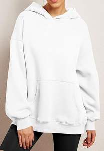 Wholesale <b>Womens</b> Oversized Hoodie OEM Custom Fleece Pullover <b>Sweatshirt</b> <b>Long</b> Sleeve Direct Factory Private Label - Product Image 2