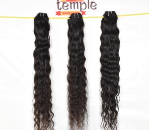 100% Temple Curly bundle machine indienne double trame cuticule aligné traitement de tissage aucun extensions de cheveux humains non transformés - Product Image 3