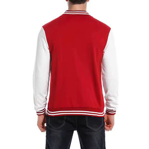 Veste universitaire de haute qualité avec logo personnalisé pour hommes Bomber en cuir de laine personnalisée broderie Streetwear veste d'hiver Letterman pour hommes - Product Image 6