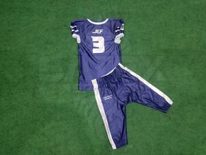 Maillots de football courts personnalisés respirants avec logo par sublimation, design imprimé, uniformes de football américain, 100% polyester, haute qualité - Product Image 5