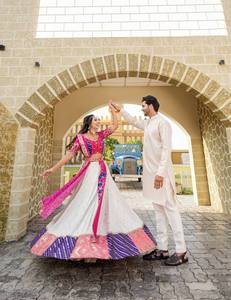 ชุดคู่ navratri lehenga choli สำหรับเทศกาล Chaniya choli Garba lehenga แบบดั้งเดิมชุด Garba - Product Image 1