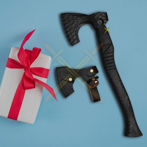 Hache Viking en acier au carbone faite à la main manche en bois de rose meilleur bricolage industriel pour anniversaire anniversaire cadeau de mariage type hachette - Product Image 3