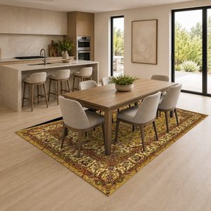 Tapis RUGS DEPOT LXDP-0381, vente en gros, rouge bordeaux, vintage, oriental, imprimé numériquement, lavable en machine, chenille, tapis de salon, antidérapant - Product Image 4