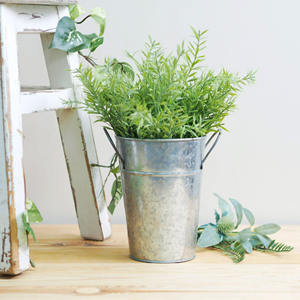 Jardinière à fleurs en métal avec design martelé avec support en métal couleur et taille personnalisées pour les centres commerciaux et les pépinières - Product Image 5