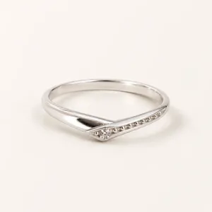 18k Gold Plated <b>Stainless</b> <b>Steel</b> Celeste V Chevron <b>Ring</b> for Kids - Product Image 4