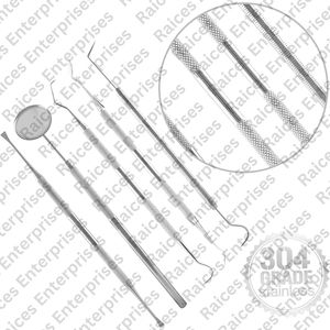 Instrumentos quirúrgicos dentales Kit de examen dental Premium Juego de herramientas de Limpieza de dientes de acero inoxidable Sonda de espejo escalador - Product Image 4