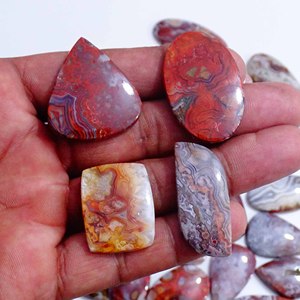 Piedra preciosa suelta de ágata de encaje loco Natural de alta calidad, piedra preciosa de cuarzo para la fabricación de joyas, forma y tamaño mezclados - Product Image 1