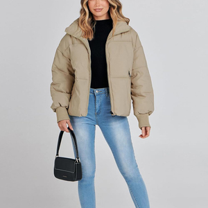 Doudoune à manches longues pour femmes manteau d'hiver léger et respirant Veste polaire à capuche imperméable et résistante au vent pour femmes à la mode - Product Image 4