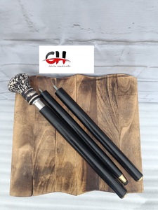 Bastón liso negro de madera náutica con nuevo mango de cabeza de roca sólida El mejor palo de madera con mango de diseñador - Product Image 2