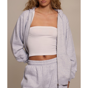 Sudadera con Capucha de Algodón 100% para Mujer, Estilo Urbano, Tejida, Estampada, Holgada, para Invierno, con Cremallera Personalizada, OEM ODM - Product Image 2