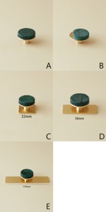 Perilla verde para armarios, Cajones y puertas, manija decorativa elegante para decoración del hogar, tema Interior elegante y herrajes para muebles - Product Image 4