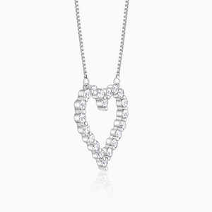 Magnifique collier pour femme en argent avec pendentif cœur, cadeau classique au design élégant et raffiné - Product Image 4