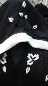 Elegante modesto bordado a mano hilo de mujer y corte de vidrio trabajo duro Abayas Formal tradicional Dubai vestidos tela transpirable - Product Image 3