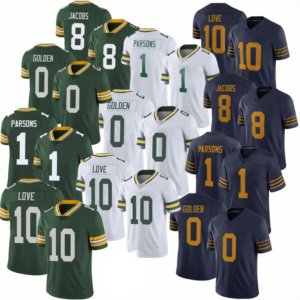 Jersey de Fútbol Americano Cosido de los Green Bay 2025, Unisex, Tallas Grandes, Transpirable, con los Números 36 Butler, 21 Stokes y 52 Gary - Product Image 1