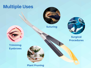 Castroviejo Micro Ciseaux Courbés Noir Or Acier Inoxydable Manuel Disponible dans Toutes Sortes Et Tailles Microchirurgie Outils Chirurgicaux - Product Image 4