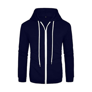 เสื้อฮู้ดสวมหัวมีซิปสีขาวของผู้ชายเสื้อเย็บปะติดปะต่อกันเสื้อมีฮู้ดลำลองกับด้านข้างจิงโจ้ออกแบบเฉพาะ - Product Image 6