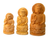 Vente chaude d'usine, figurine de Bouddha en teck naturel artisanal indien, sculpture religieuse gravée, décoration d'intérieur, cadeau du Seigneur Gautam Bouddha