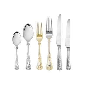 Grossiste Ensemble de couverts en métal plaqué argent et or pour la maison Vaisselle de table Ensemble de couverts avec poignée de travail artistique - Product Image 5