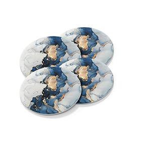 Le plus récent ensemble de dessous de verre de thé de marbre de conception pour la décoration de centres de table meilleure vente ensemble de dessous de verre de thé arrondi de conception faite à la main - Product Image 3