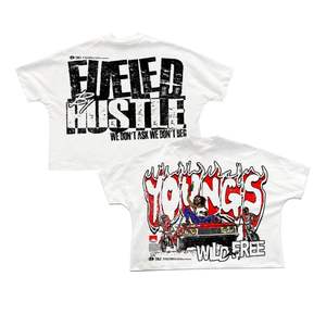 2025 vente en gros de haute qualité 100% coton Streetwear lavage à l'acide Vintage Boxy Fit T-Shirts fabricant personnalisé Boxy Crop imprimé T-shirt - Product Image 1