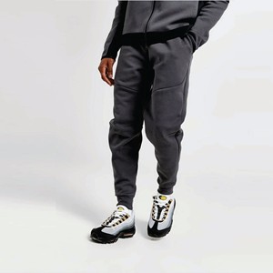 OEM Design 69% Coton 31% Polyester Noir Hommes Tech Polaire Survêtement Full Zip Hoodie Joggers Sweatpants Sweatsuit - Product Image 2