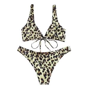 Traje de Baño Bikini de Dos Piezas para Mujer, Sexy, con Estampado por Sublimación, Ligero, Moda de Playa, Fabricante OEM Personalizado - Product Image 5