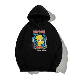 Bart Simpson amis graphique sweats automne dessin animé hommes sweats à capuche décontracté rue hommes femmes coton polaire pull à capuche - Product Image 2