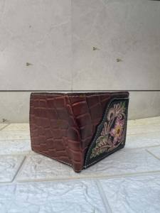 Portefeuille pour homme en cuir véritable, long, avec fermeture éclair, vente chaude, élégant, tendance, couleur marron, design unique, porte-monnaie, cadeau pour lui - Product Image 3